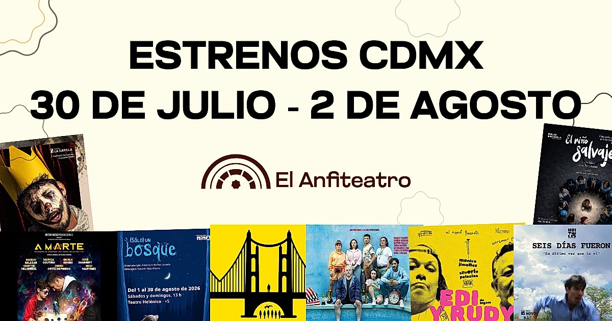 Estrenos de teatro en CDMX: 8 obras nuevas esta semana
