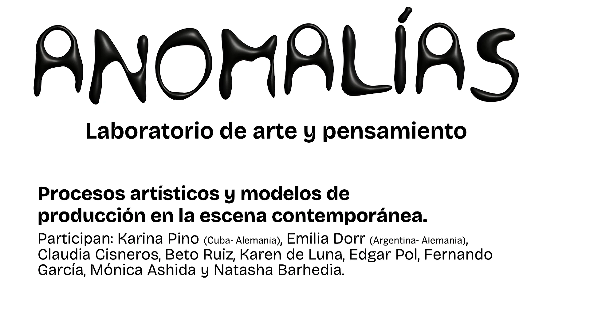 Conversatorio: Procesos artísticos y modelos de producción en la escena contemporánea