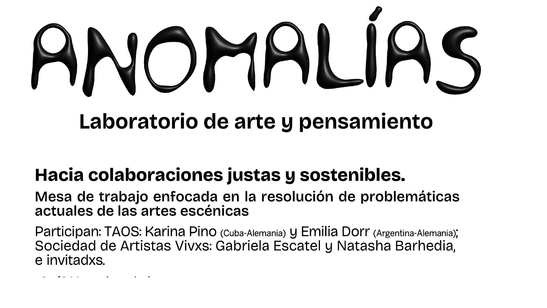Mesa de Trabajo: Hacia colaboraciones justas y sostenibles
