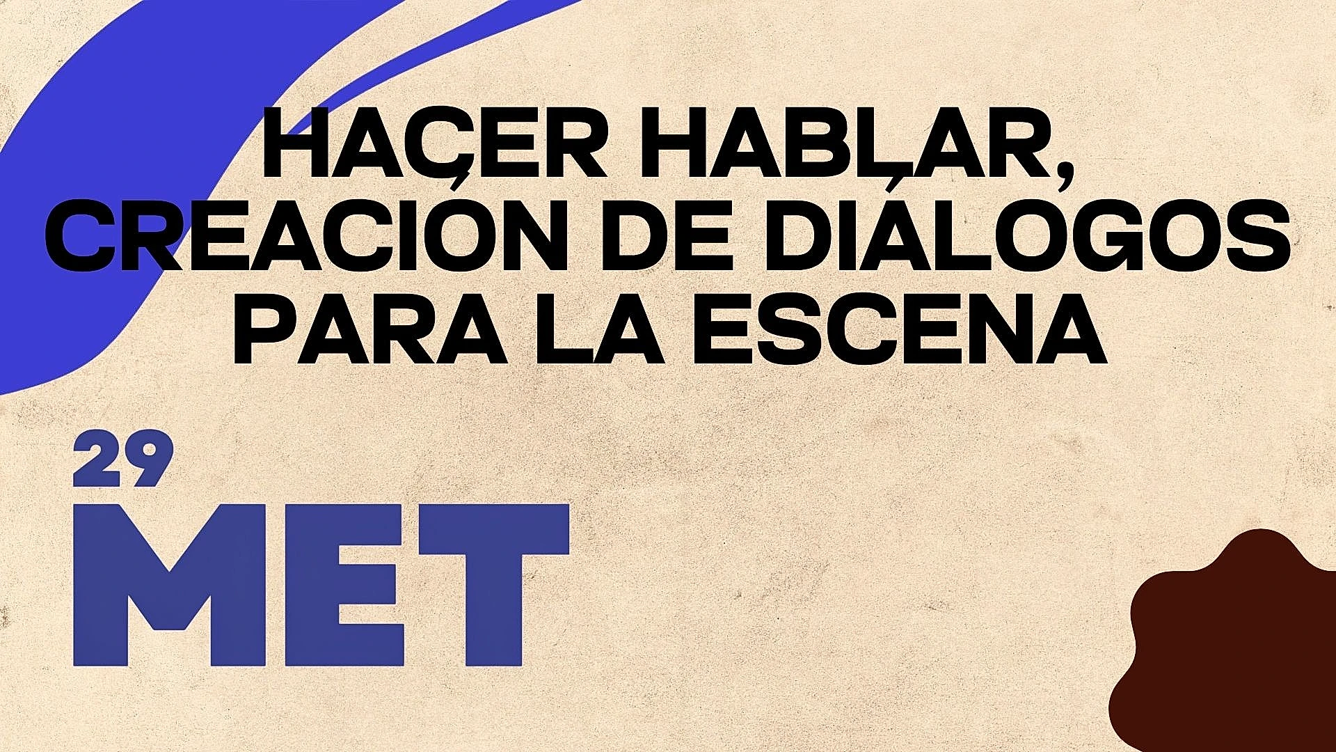 Hacer hablar, creación de diálogos para la escena